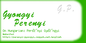 gyongyi perenyi business card